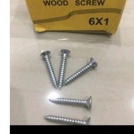 Flower wood screws 1,6 nickel wood screws 1x6 worm bolt screws wood screw