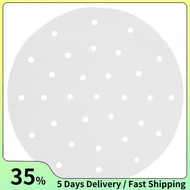 100pcs Air Fryer Liners, 9inch Bamboo Steamer Liners, Premium Perforated Parchment Steaming Papers, 