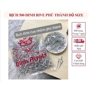 Pack of 500 Rive Phu Thanh retractable nails, all sizes 3x8, 3x10, 3 x12, 4x10, 4x12, 4x16, 4x19, 5x