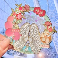 Creative Anhui Cultural Creative Anhui Clam Port Glitter Magnetic Metal Refrigerator Stickers High-v