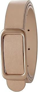 GOELIA Women's Reversible Bovine Leather Belt Thin Fashion Waist Belts for Jeans Pants Dresses