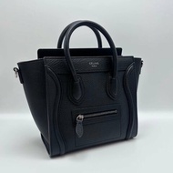 CELINE 黑色Luggage Nano手提背笑臉包20*21*10 98新配件塵袋