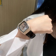 [Ready Stock Original High Version] Richard FM Frank Watch Men's Wine Barrel Muller Gypsophila Full Diamond Couple Watch Pair Watch Women's Watch Miller