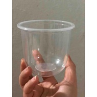 360ml bulb bottom plastic cup (50 Cups) - 360ml U-shaped plastic cup can be stamped to make a lid.