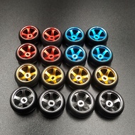 4pcs/set alloy rc wheel rim+ drift tire for 1/28 Wltoys K969 K989 P929 kyosho rally big foot model c