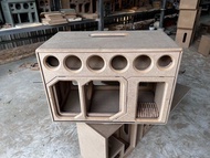 ตู้แบนพาส10นิ้วกระแทกข้าง1ดอกกลาง4นิ้ว2คู่แหลม4นิ้วรถยนต์