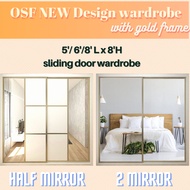 🌟VALUE Almari Sliding Wardrobe 8x8🌟 5/6/8' x 8'H Sliding door wardrobe