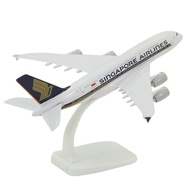 Solid Alloy Airplane Model Airplane Passenger A380-800 Singapore Airplane Gift Static Airplane Model