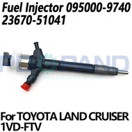 Engine 1pc Fuel Injector 095000-9740 For Toyota 1VD-FTV 4.5L V8 Diesel Land Cruiser 200 23670-51041