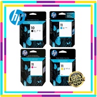 HP ORIGINAL NO 11 C/M/Y- C4836A/ C4837A/ C4838A/ 10 LARGE BLACK ( C4844A) INK CARTRIDGE