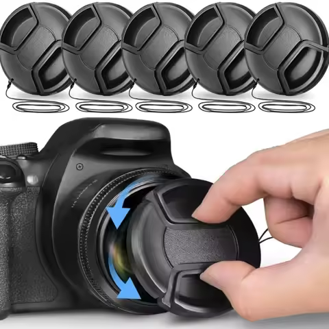 37 40.5 43 46 49 52 55 58 62 67 72 77 82mm Anti-lost Camera Front Lens Cap For Canon Nikon Sony Fuji