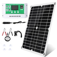 [YIB] 18V/25W Monocrystalline Solar Panel Kit Dual USB Phone Charger Outdoor Camping Power Bank Wate