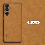 Samsun เคส A15 4G ฝาหลังหนังหนังแกะสำหรับ Samsung Galaxy A15 A25 A35 A55 5G A 15 25 35 55เคส TPU กัน