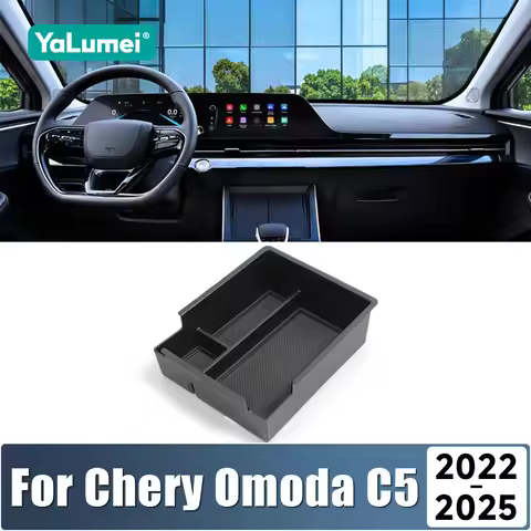 For Chery Omoda 5 C5 FX 2022 2023 2024 2025 ABS Car Center Console Armrest Storage Box Tray Tidying