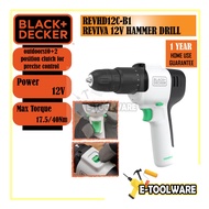 Black &amp; Decker 12V REVIVA Cordless Hammer Drill REVHD12C