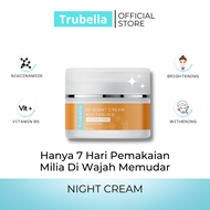 Cream Penghilang Milia Di Wajah Trubella Skincare Sp Night Cream Malam - Krim Pemutih- Wajah Glowing