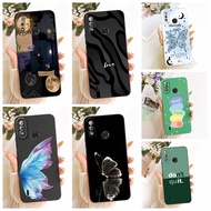 For Itel A56 Case Fashion Butterfly Soft Silicone Shockproof TPU Bumper Matte Phone Back Cover For I