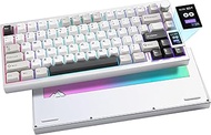 YUNZII AL80 Wireless Mechanical Keyboard,Full Aluminum CNC, Smart LCD Display,Hot Swappable Gasket M