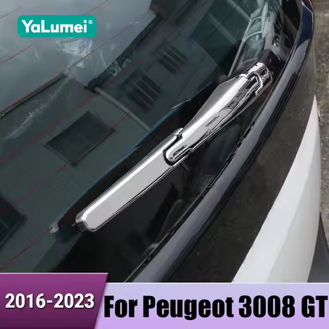 ABS Car Rear Wiper Window Wiper Decoration Cover Trim For Peugeot 3008 GT 3008GT 2016 2017 2018 2019