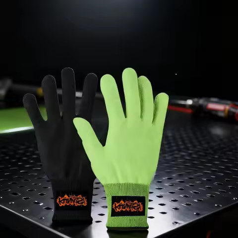 Professional Car Vinyl Wrap Gloves Nylon PU Coated Fingertip Anti-Static Gloves Dust-Free Window Tin