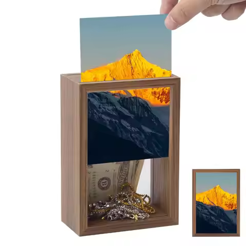 Photo Picture Frame Diversion Safe Box with Hidden Secret Compartment Hidden Secrect Hidden Safe Loc