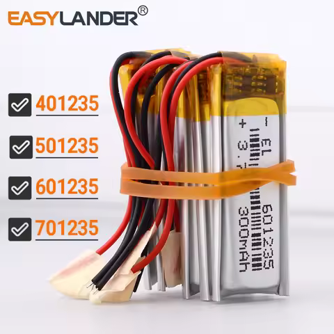 10pcs/Lot 401235 3.7V 150mAh 501235 601235 701235 Rechargeable Lipo Polymer Li-ion Battery