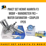 Spray Gun Auarita modif set komplit manometer plus water filter plus copler