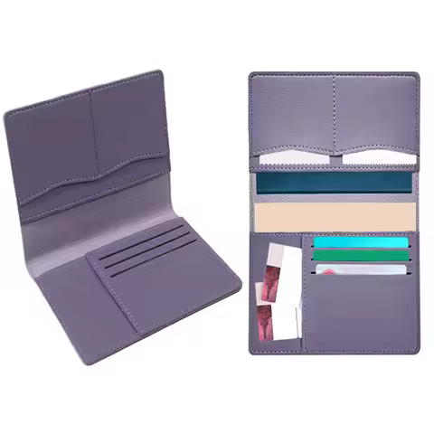 Multifunctional Document Passport Holder Protection Set Pu Leather Passport Clip Holder Travel Walle