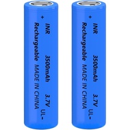 2 Packs 18650 Rechargeable Battery 3.7V 3500mAh 18650 Flat Top Battery for Headlights etc