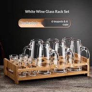 White Wine Glass Wine Dispenser Set Shelf Household Glass Wine Dispenser