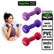 Genuine Agnite Super Durable Cast Iron PVC Multi-Level Dumbbells for Men and Women - Gym Pilates Sup