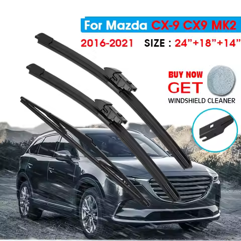 Car Wiper Front Rear Blades Set For Mazda CX-9 CX9 MK2 2016 2017 2018 2019 2020 2021 Front Rear Wind