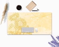 Desk Mat Extra Large, Yellow Sunflower Desk Mat, Flower Paint Desk Mat, Mouse Mat, Extended Mouse Pa