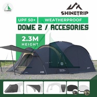 SHINETRIP Dome Tent Outdoor Camping Rain Proof Camping Pavilion Dome Shelter Dome Tarp Door Net Tent