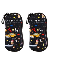 2PCS Sunglass Case Soft,Funny TV Show Merchandise,Funny TV Show Gifts,Ultra Light Portable Neoprene 