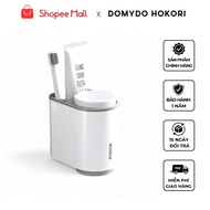 Ecoco 2-Cup Toothbrush Hanging Shelf, Wall-Mounted ECOCO Toothbrush Holder Comes With 2 Convenient C