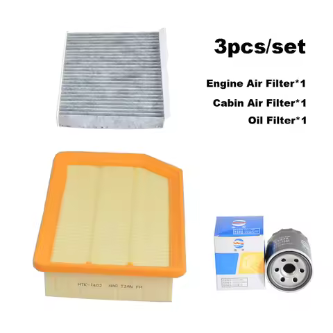 3pcs Filter Set For CHANGAN CS35 PLUS 1.6L 2018-2023 A/C Cabin Engine Air Cleaner Oil Filter Car Aut