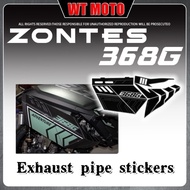 Big sale For ZONTES 368G exhaust pipe adhesive stickers ZONTES 368G waterproof sunscreen decal stick