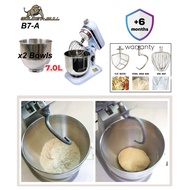 Golden Bull 300W 7-Litres (2x Bowls) Table Top Universal Flour Mixer