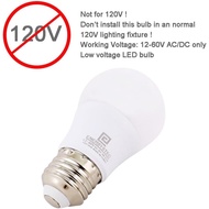 12V-60V LED Light Bulb Low Voltage 12 Volt AC DC Light Bulb, Light Color 3000K Soft Light, E26 Regul