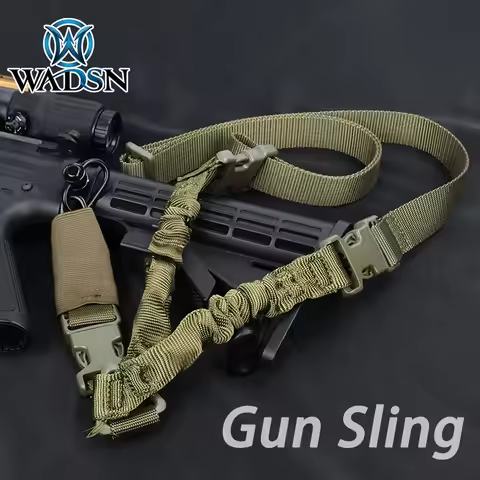 Tactical Gun Sling Shooting Adjustable 3 Point Bungee Airsoft Rifle Strapping Belt Hunting Hiking AK