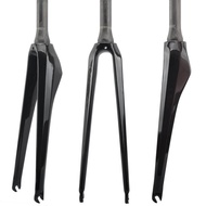 Road bike 700c Carbon fiber front fork black fork lightweight prefessional fork