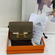 Hermes 愛馬仕 constance slim 康康slim 大象灰金扣 epsom皮 K刻 全新有購證