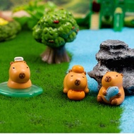 AIVRIEL โมเดล Capibara หุ่นของเล่นรูปสัตว์จำลอง Capybara ตุ๊กตาสัตว์หุ่นของเล่นการ์ตูนจำลอง Capybara ของเล่นเด็ก