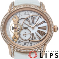 愛彼 (Audemars Piguet) 千禧系列腕錶 35毫米

鑲鑽錶圈，珍珠母貝錶盤，型號 7247OR.ZZ.A812CR.01，附原廠錶盒、保固卡、維修證書，18K玫瑰金錶殼/皮錶帶，女士腕