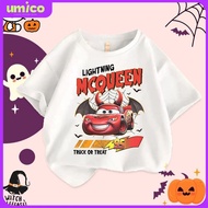 UMICO Baju Halloween Mcqueen Car T-Shirt Kids Adults Trick or Treat Tee Shirt Halloween Cosplay Cost