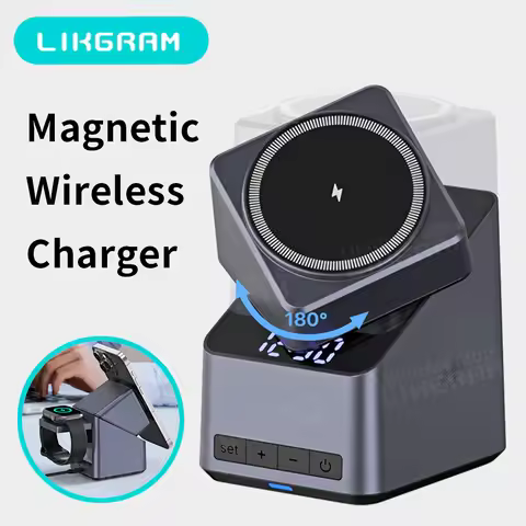 Magnetic Wireless Charger for iPhone 12-17 Apple Watch AirPods 3-4(not for Airpods 2) X11