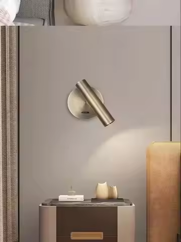 Surface Mounted Modern Minimalist Bedside Wall Lamp Reading Light Hotel Bedroom Small Spotlight Rota