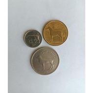 Old Coins Collection/Foreign - Ireland ( Pre-Euro ) - 1 Set x 3 Coins - 5P (1992) 20P (1996) IR£1 (1