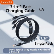 Toocki | 3 in 1 Fast Charging Data Cable 6A